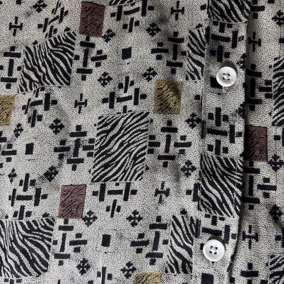 ABOY Men’s XXL Button Down Long Sleeve Shirt Geometric Paisley Rare - Picture 7 of 16